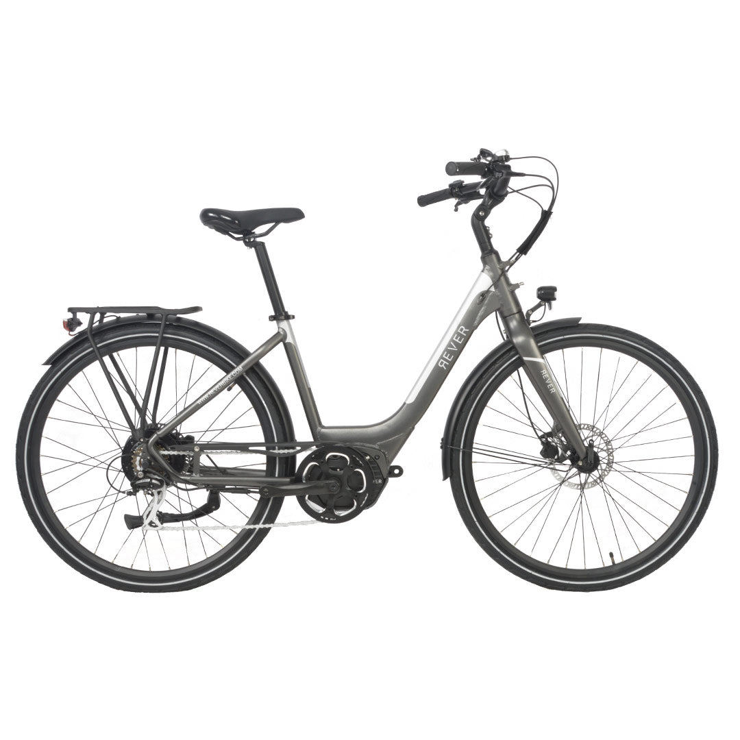 REVER BIKE URBAN ROME - Women's Step Through Electric Bike White/Silver