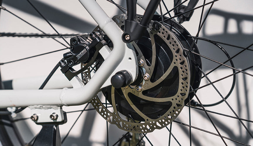 REVER BIKE URBAN ROME - Women's Step Through Electric Bike White/Silver