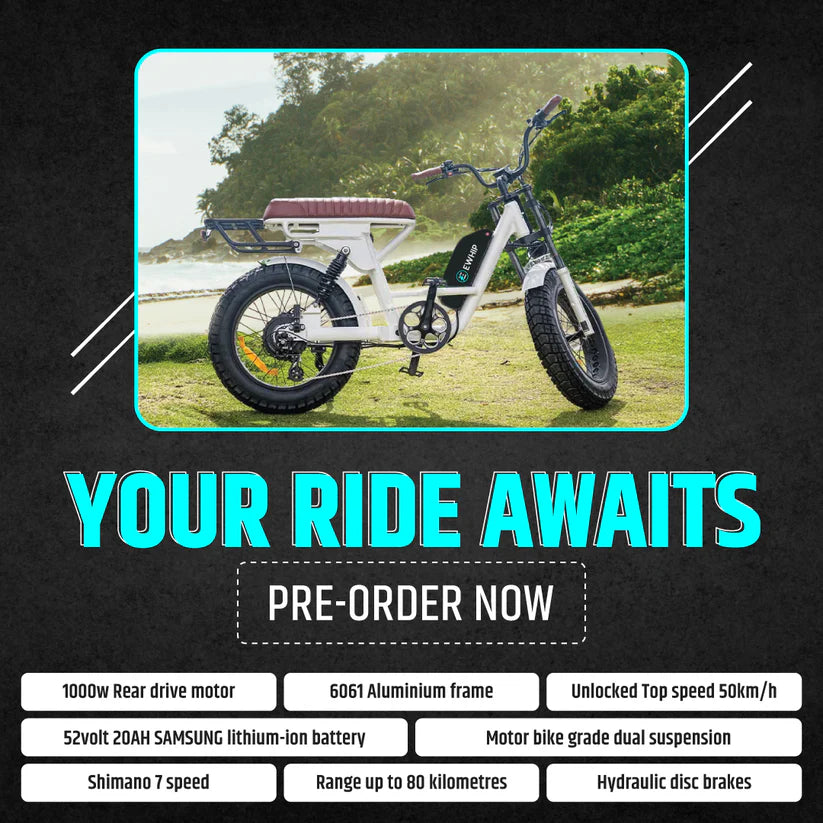 EWHIP THE CAPTAIN Electric 1000W E-bike White