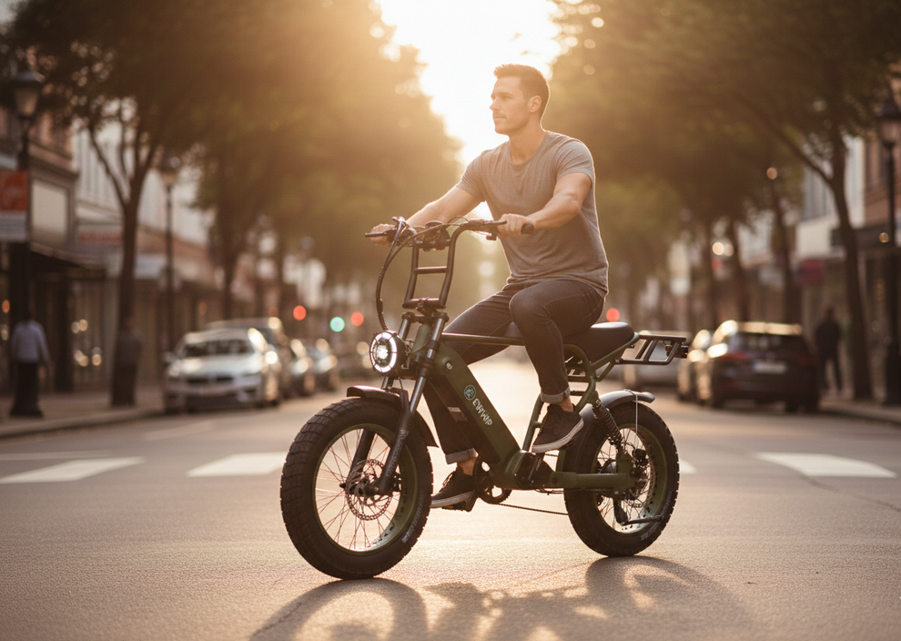 EWHIP THE BOOM | STREET LEGAL FAT TYRE EBIKE | CAFE RACER