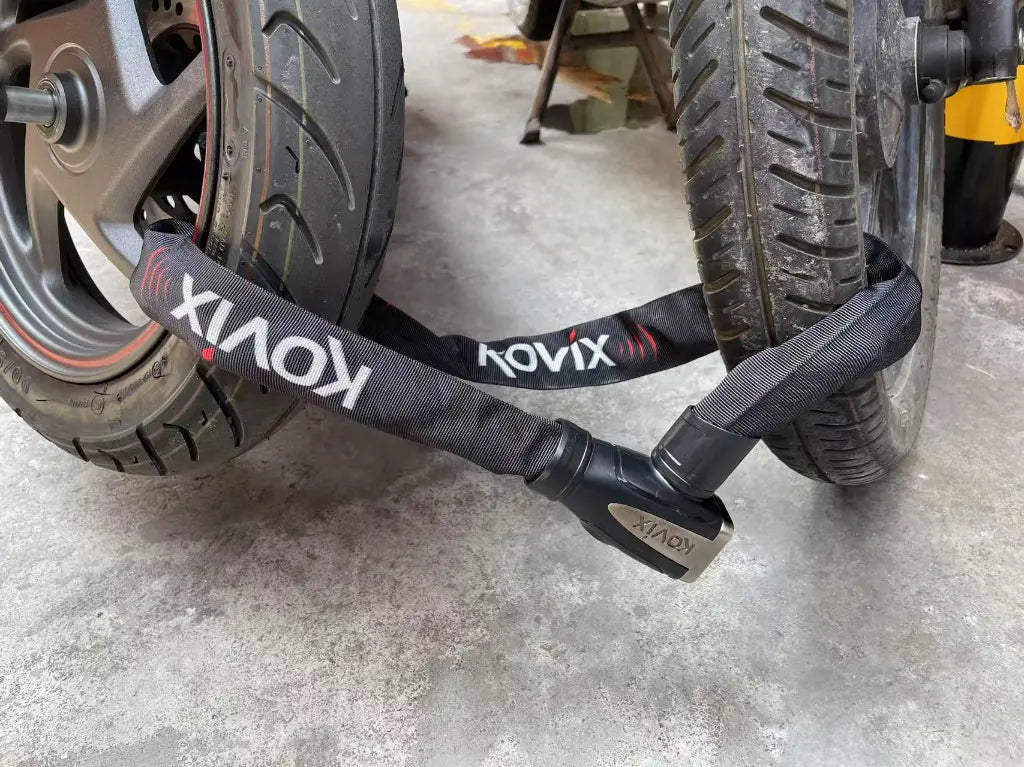 KOVIX ALLARMATE, Heavy Duty Alarmed Chain Lock, 8mm Dia Link, 110cm long