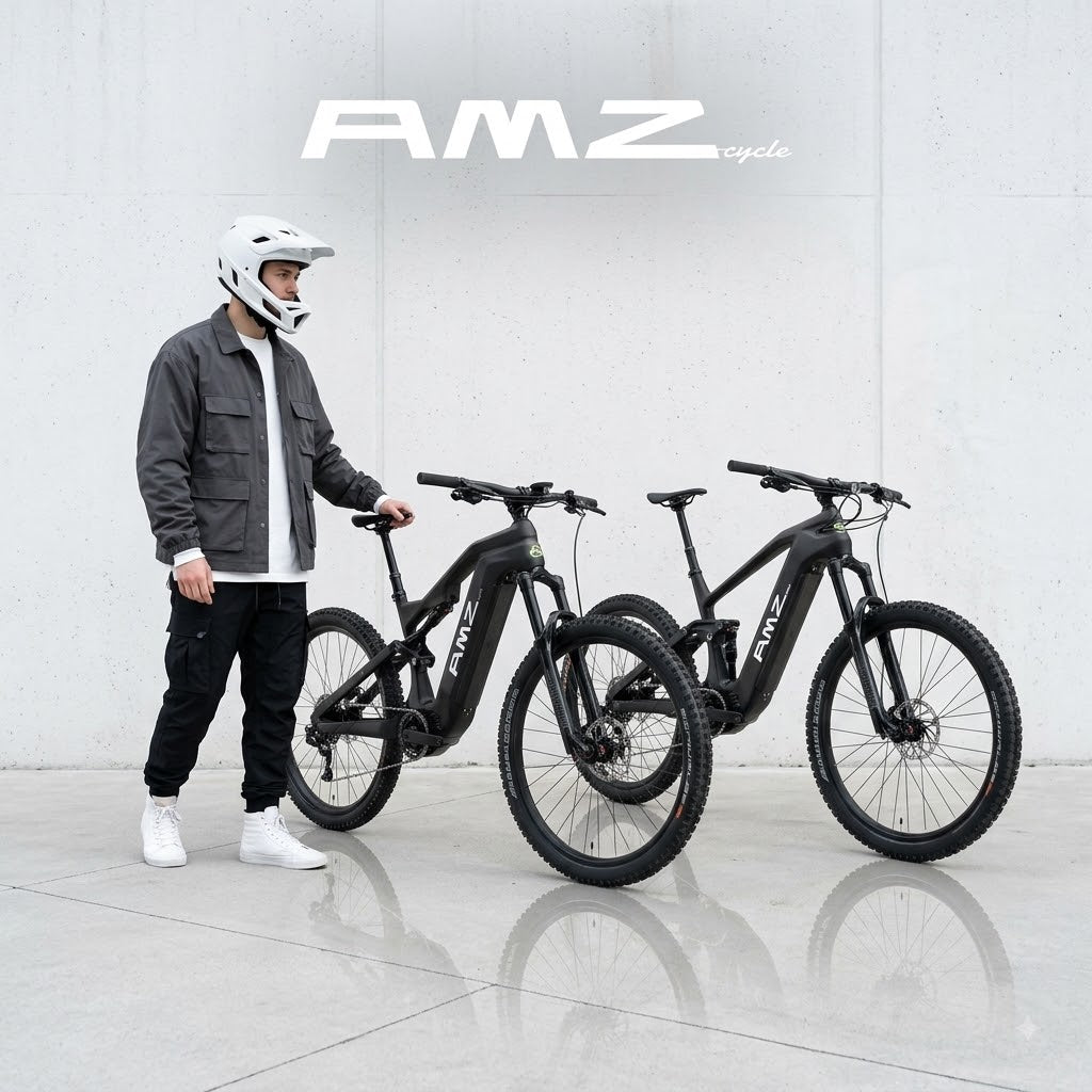 AMZ TS2402 - Carbon Fiber Electric Mountain Bike SRAM 11 Speed 960WH Motor