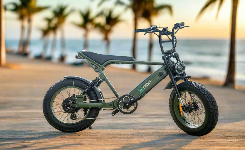 EWHIP THE BOOM Electric 1000W E-Bike Olive Green